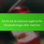Att förstå de oskrivna reglerna för handskakningar efter matchen