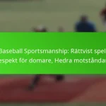 Baseball Sportsmanship: Rättvist spel, Respekt för domare, Hedra motståndare