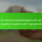 De oskrivna baseballreglerna för att respektera spelet under regnavbrott