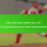 Den oskrivna reglernas roll i strategidiskussioner inom baseballteam