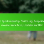 Fan Sportsmanship: Stötta lag, Respektera rivaliserande fans, Undvika konflikt