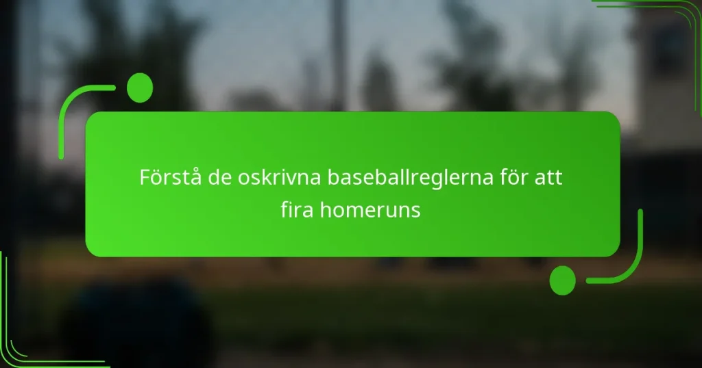 Förstå de oskrivna baseballreglerna för att fira homeruns