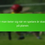 Hur man beter sig när en spelare är skadad på planen