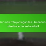 Hur man främjar laganda i utmanande situationer inom baseball
