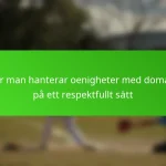 Hur man hanterar oenigheter med domare på ett respektfullt sätt