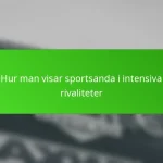 Hur man visar sportsanda i intensiva rivaliteter