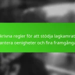 Oskrivna regler för att stödja lagkamrater, hantera oenigheter och fira framgångar