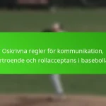 Oskrivna regler för kommunikation, förtroende och rollacceptans i basebollag