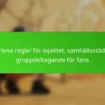 Oskrivna regler för lojalitet, samhällsstöd och gruppdeltagande för fans