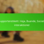 Supporteretikett: Heja, Buande, Sociala interaktioner